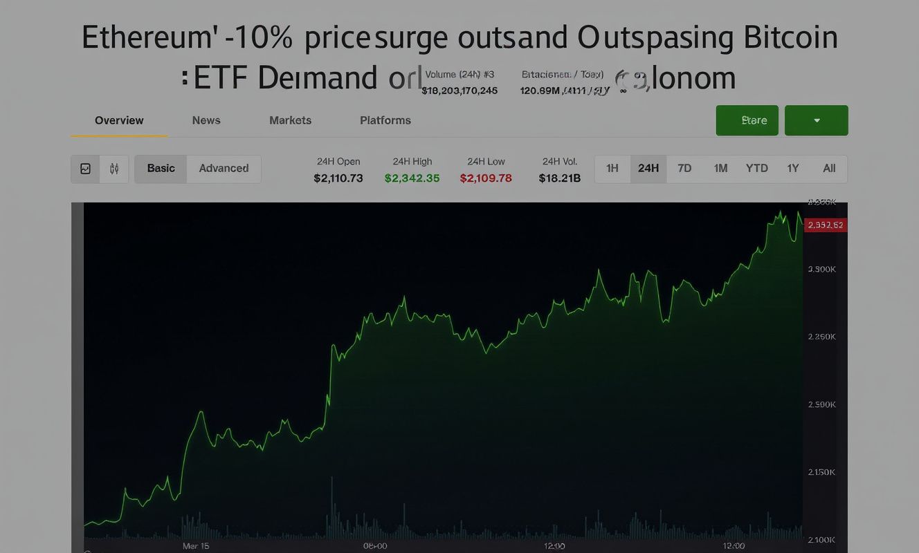 Ethereum price news: ETH surges 10% outpacing bitcoin gains as ETF demand, Bitmine buying accelerate